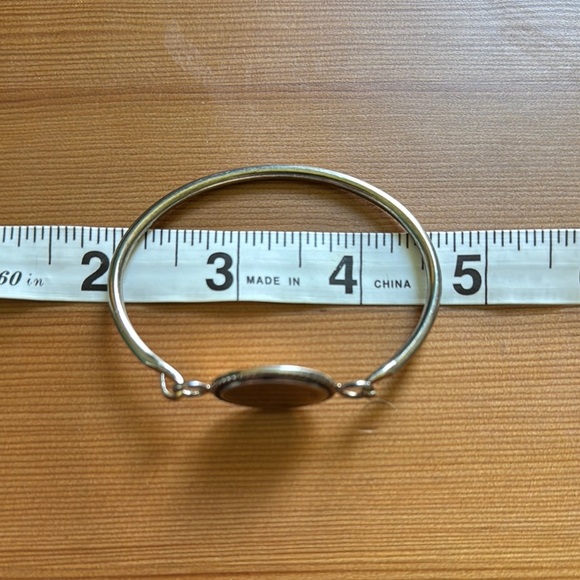 Silver Bracelet with Scrollwork Oval - Picture 4 of 4